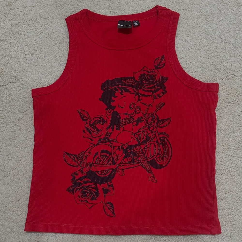 Faded Glory Betty Boop Biker Tank Top